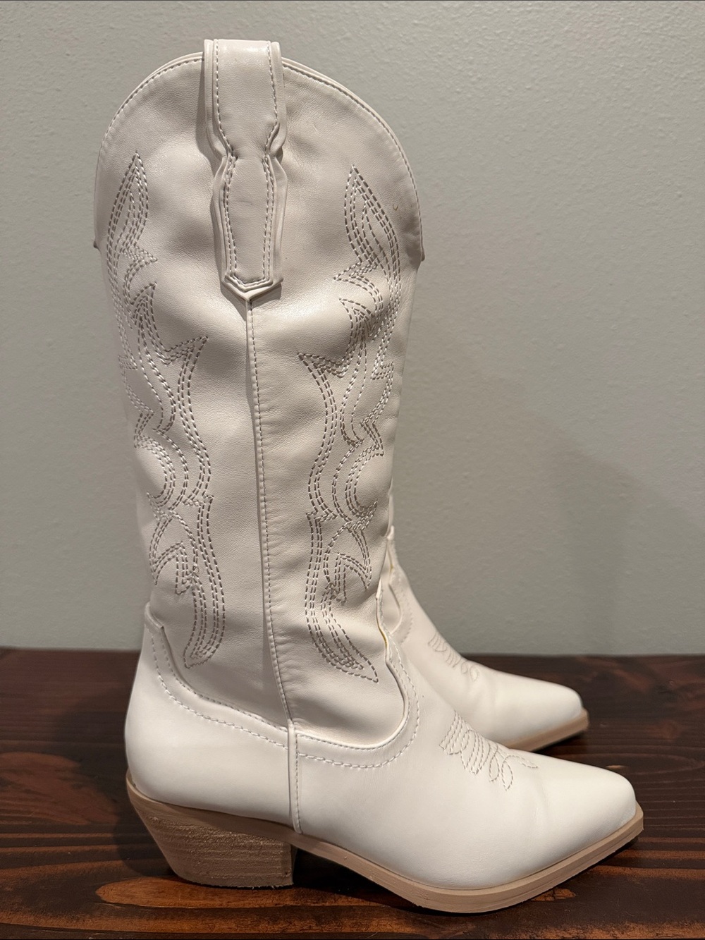 Steve Madden Western Cowboy Boots Embroidered Mid-Calf Size: 6.5